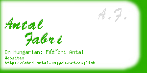 antal fabri business card